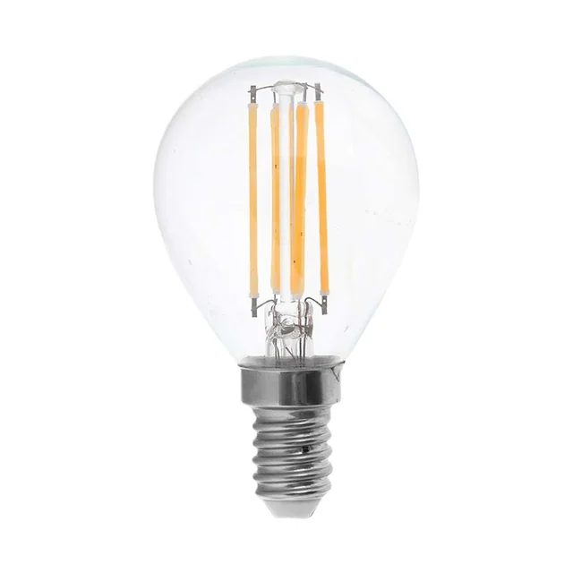 E14 Átlátszó LED izzók – Átlátszó – Golf – IP20 – 4W – 400 Lumen – 3000K