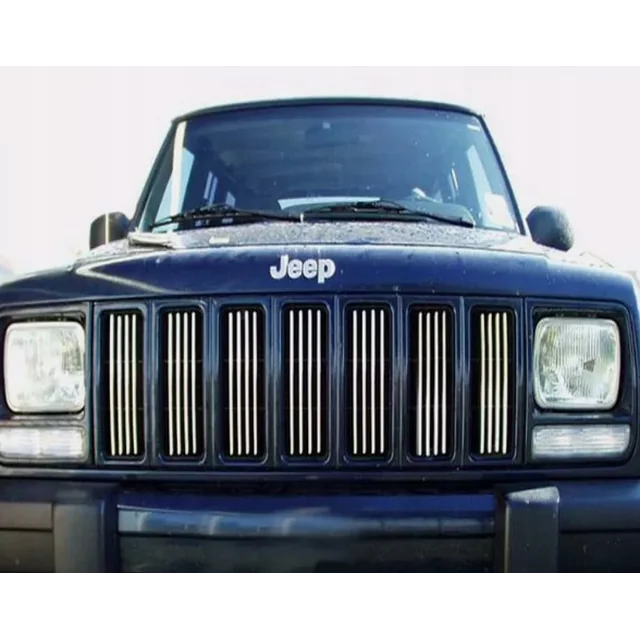 85-01 JEEP CHEROKEE - Chrome strips, chrome grill