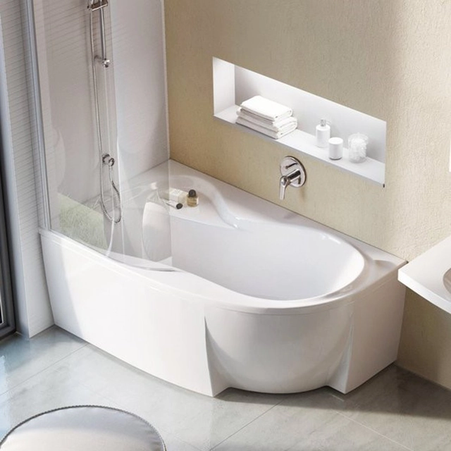 Asymmetric acrylic bathtub Ravak Rosa 95, 150x95 L