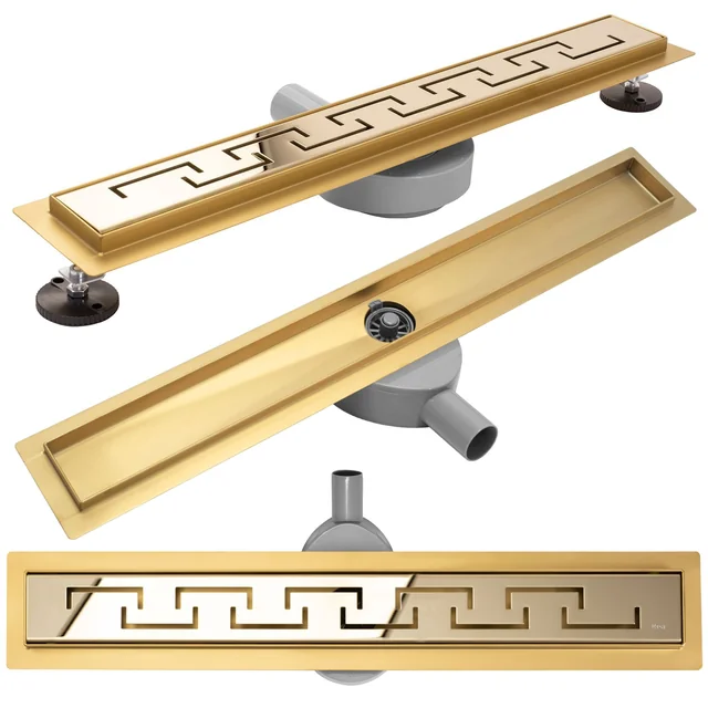 REA GREEK PRO Linear Drain Gold 80