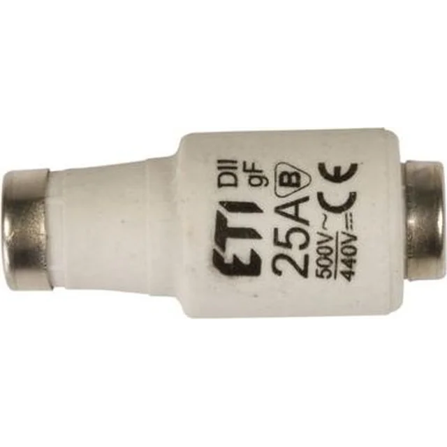 Eti-Polam Fuse link 25A DII gF / BiWts 500V AC/440V DC E27 002312107