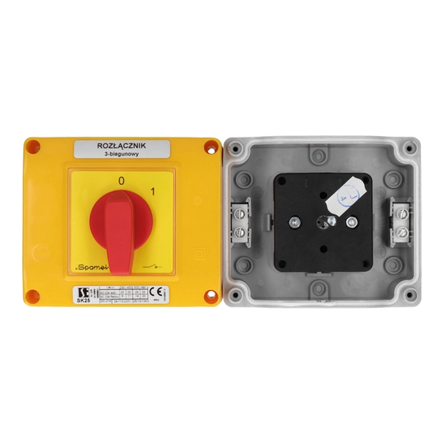Off-load switch Spamel SK40-2.8210\OB14ZC Reverser IP65 Plastic Turn button Screw connection