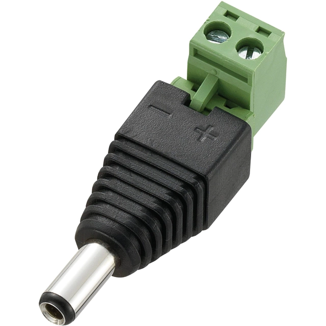 TRU COMPONENTS low voltage male connector DC-11M Straight male connector 5.5 mm 2.5 mm 1 pcs.