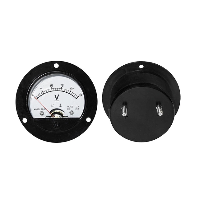 Analog meter round voltmeter 25V