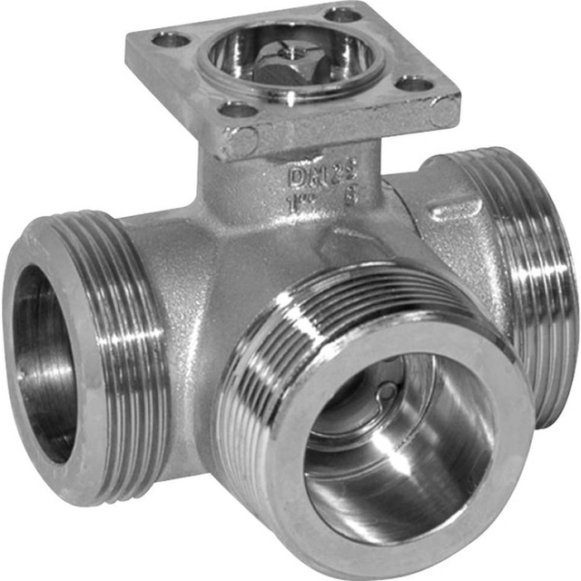 Belimo R505K Control ball valve, 3 passage, DN 10, External thread, G 3/4&quot;, PN 40, ps 1600 kPa, kvs 0.25 m³/h, Medium temperature -10...100°C
