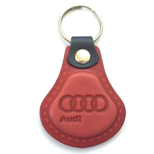 AUTO Two M Audi leather keychain red
