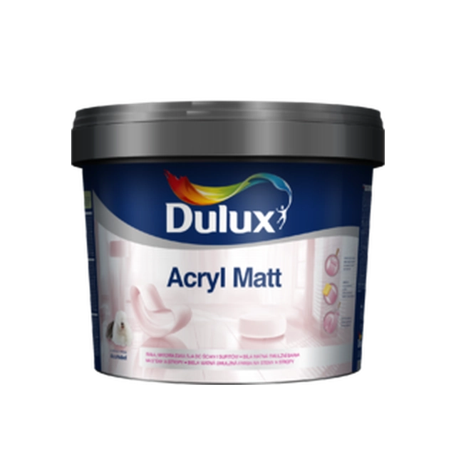 Dulux Acryl Matt 5 L White Acrylic Washable Paint For Walls And Ceilings In The Interior Merxu - White Paint For Walls Washable