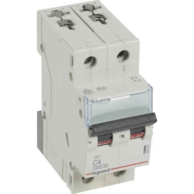 Legrand Legrand circuit breaker 403523 2P C 4A 6kA AC S302 TX3