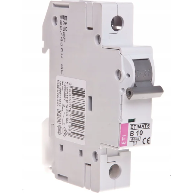 Etipo Circuit breaker ETI-Polam Asti-Etimat 002127714 1P B 10A 6kA DC