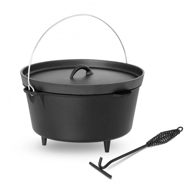 Cast iron cauldron, 7.2L hunting pot