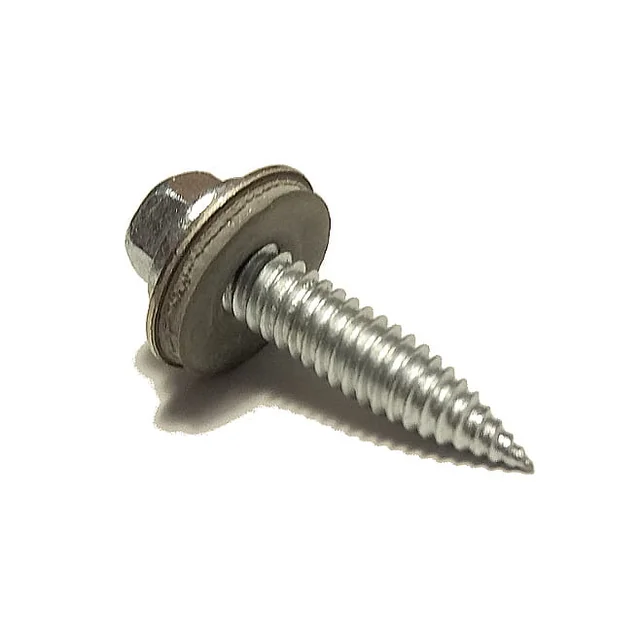 Self-tapping sheet metal screw with head M6*25mm washer. 16 made of EPDM