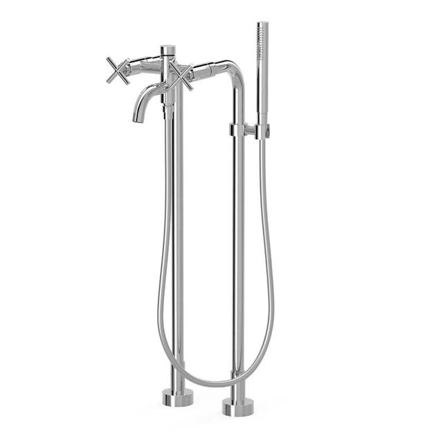 Tres Montblanc double-lever floor bath mixer chrome 28319401