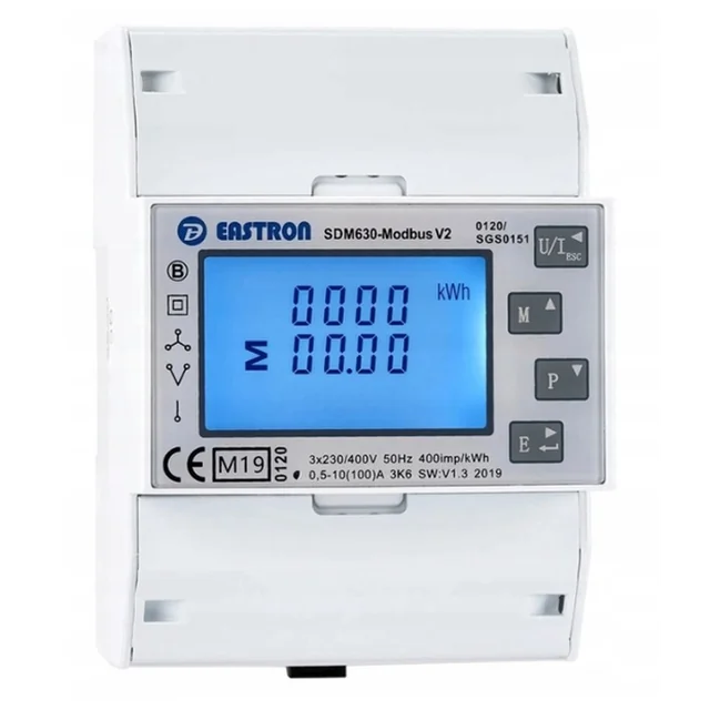 EASTRON SDM630MCT MÉRŐ 3x230V/1A.5A/RS485 (3 fázisszámláló Solplanet inverterekhez)