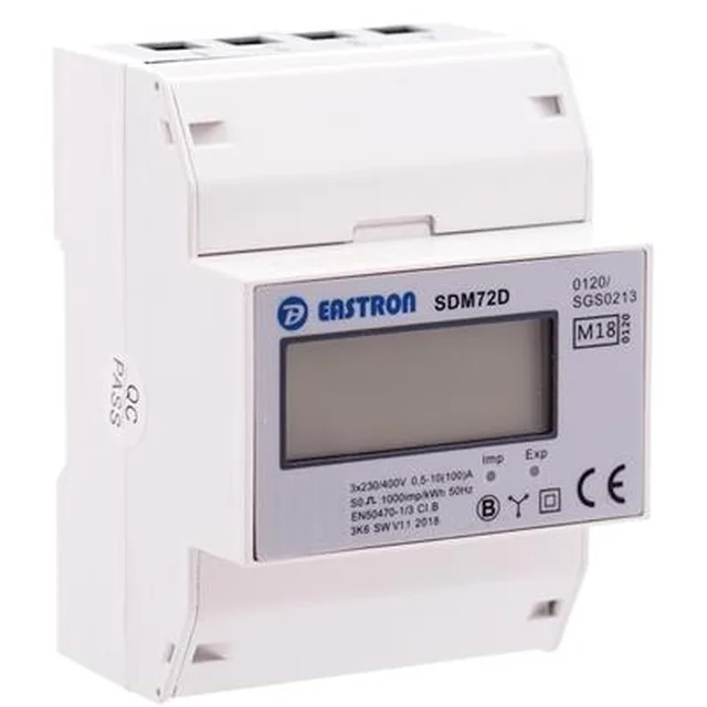Eastron SDM72D-MID three phase digital kWh meter