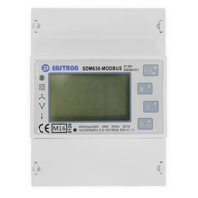 Eastroni SDM630-MT-MID-V2 3F 100A RS485 energiaarvesti