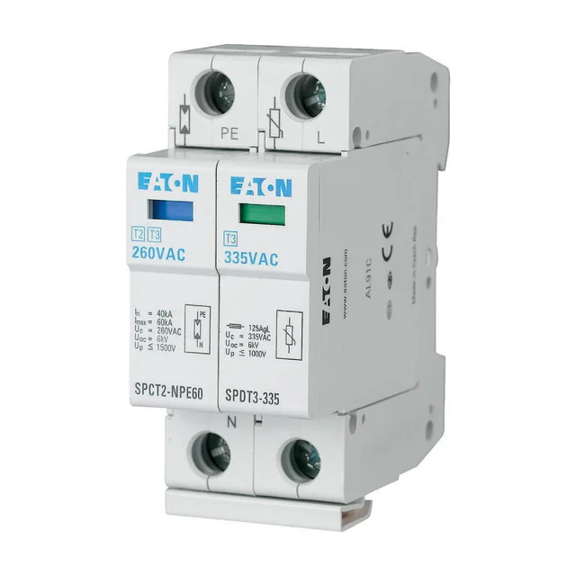 Eaton απαγωγέας υπερτάσεων D 2P 2,5kA 1kV SPDT3-335-1+NPE 170487