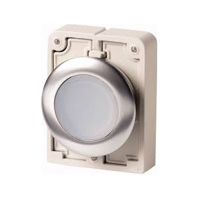 Eaton Button drive 30mm flad hvid med baggrundsbelysning og selvretur M30C-FDL-W 182925 M30C-FDL-W (182925)