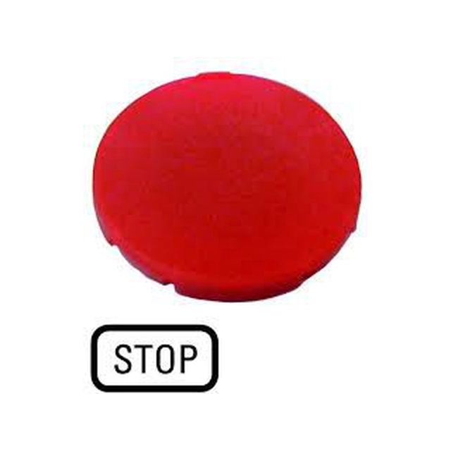 Eaton Button lens 22mm flat red with STOP symbol M22-XD-R-GB0 (218194)