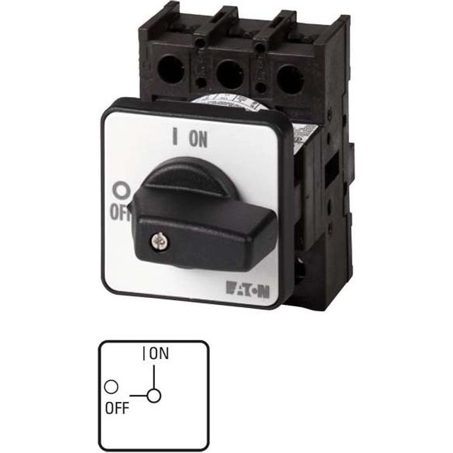 Eaton Cam jungiklis 0-1 3P+N 32A įleidžiamas P1-32/E/N (093456)