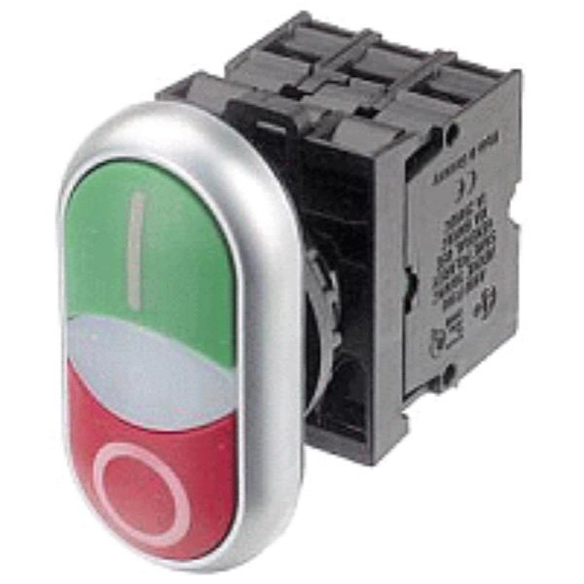 Eaton Double illuminated button M22-DDl-GR-X1/X0/K11/2 - 216509