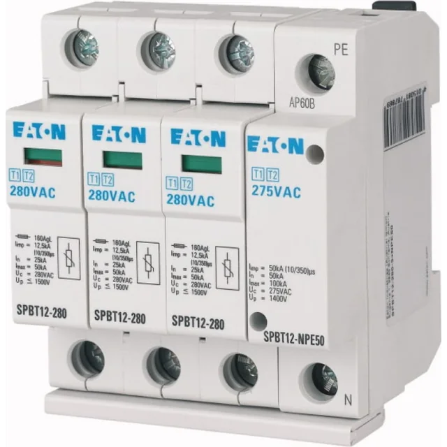 Eaton Ogranicznik przepięć B+C Tip 1+2 1+NPE 12,5kA 280V SPBT12-280-3+NPE50 184750