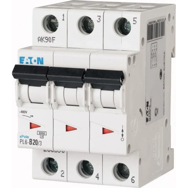 Eaton PL6-D20/3 ПЕРЕДВИЖЕНИЙ СТРУМ 6KA