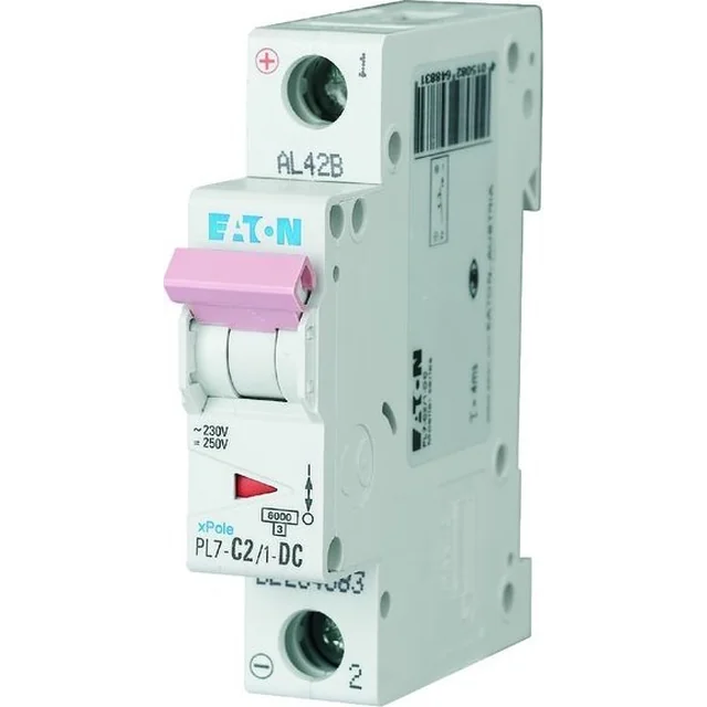 Eaton PL7-C2/1-DC OVERSTRØMSLUKNING 10KA DC