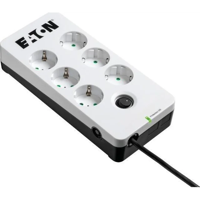 Eaton Protection Box overspanningsbeveiliging stekkerdoos 6 stopcontacten 1.5 m wit (PB6D)