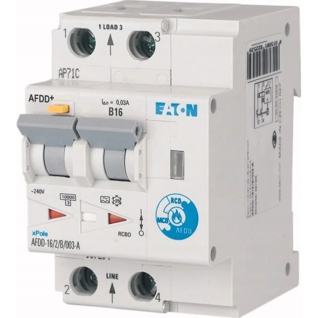 Eaton Przeciwpożarowy detektori iskrzenia 2P C 13A 0,03A typ A AFDD-13/2/C/003-A 187186