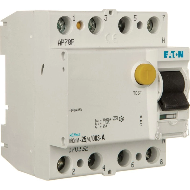 Eaton Residual current circuit breaker 4P A 25A 10kA FRCmM-25/4/003-A 170332