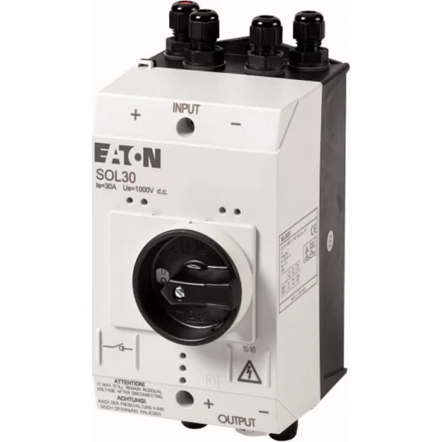 Eaton Rozłącznik izoliuotas PV 2P 30A DC 2 stringi M12 SOL30/2MV 120926