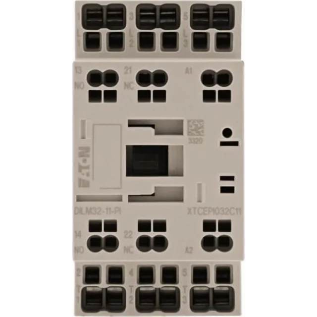 Eaton Stycznik mocy DILM 3-biegunowe 380 V 400 V 15 kW 1Z+1R 110 V AC zaciski sprężynowe Push-In 199290