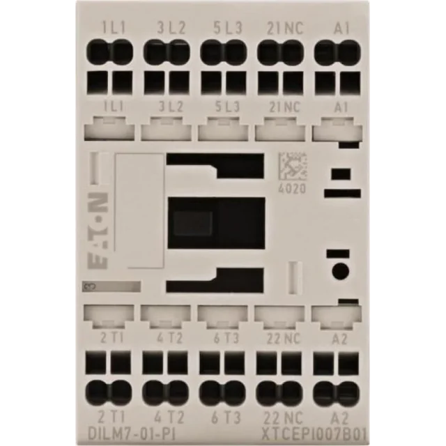 Eaton Stycznik mocy DILM 3-biegunowe 380 V 400 V 3 kW 1R 24 V CC zaciski sprężynowe Push-In 199228
