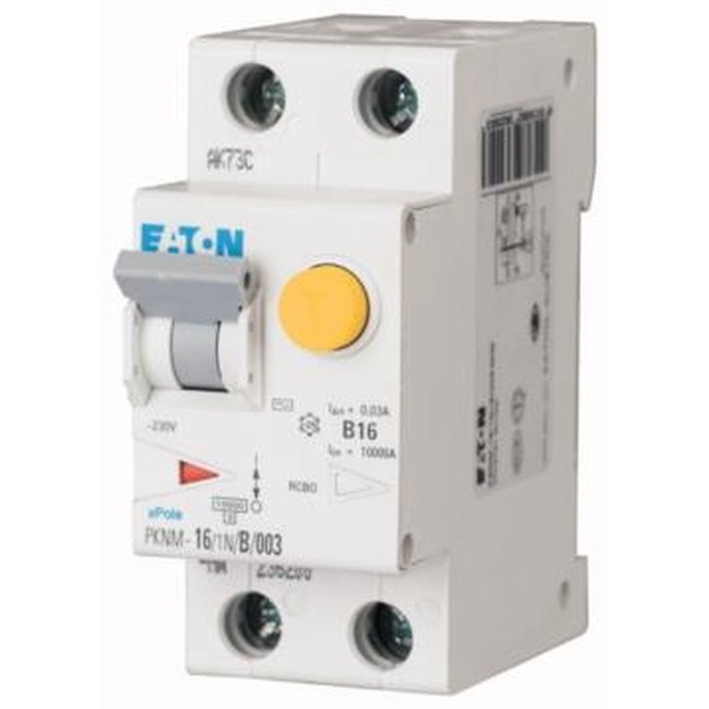 Eaton Wyłącznik różnicowo-nadprądowy PKNM-10/1N/C/003-A 2P 10A C 0,03A tip A - 236082