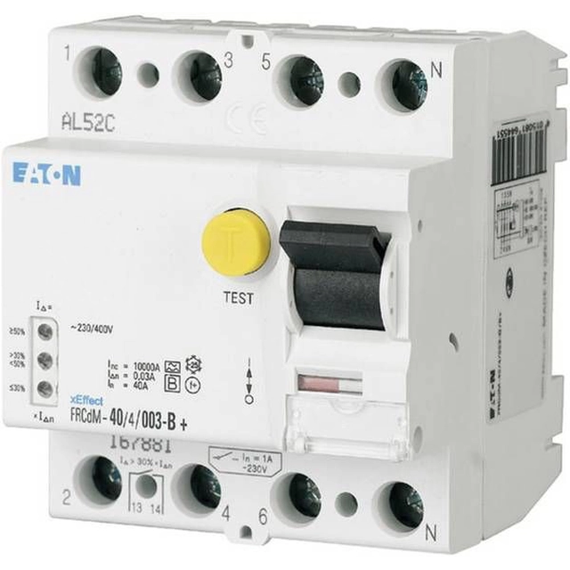 Eaton Wyłącznik różnicowo-prądowy 4P 40A 0,03A тип G/B FRCdM-40003-G/B (167893)