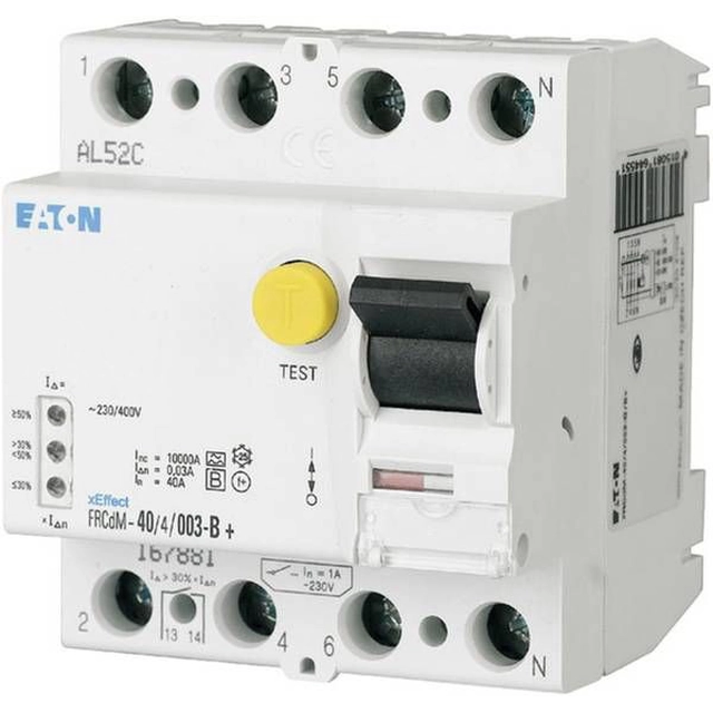 Eaton Wyłącznik różnicowo-prądowy 4P 40A 0,03A tipo G/B FRCdM-40003-G/B (167893)