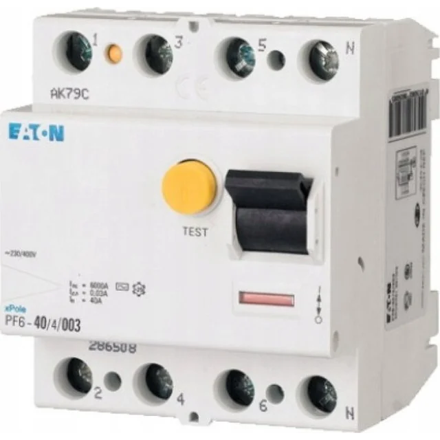 Eaton Wyłącznik różnicowoprądowy 4P 40A 0,3A tipo AC PF6-40/4/03 286510