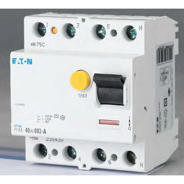 Eaton Wyłącznik różnicowoprądowy PFIM-100/4/003 4P 100A 0,03A tüüp AC – 102823