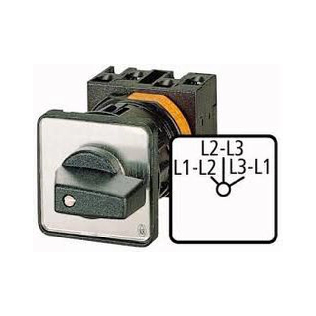 Eatoni voltmeetri lüliti L1-L2/L2-L3/L1-L3 3P 20A sisseehitatud T0-2-15922/E (053099)
