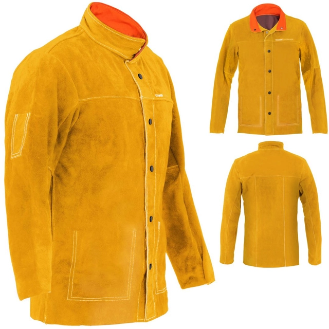 Jacket, welding protective jacket made of cowhide, size XL