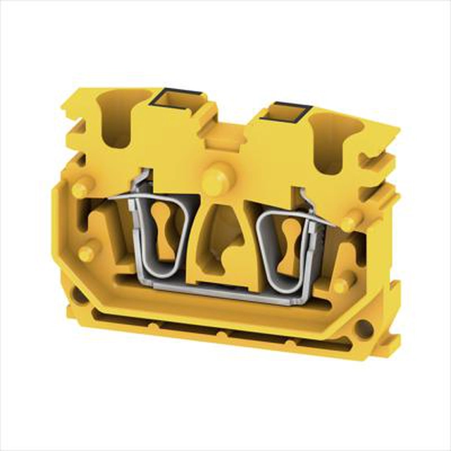 Feed-through terminal block Weidmüller 1704380000 Spring clamp connection Above Thermoplastic V0 Yellow