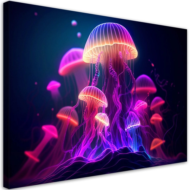 Canvas Print, Neon abstraction -120x80