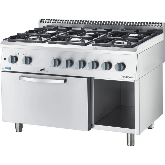 Eco Gas Cooker With Oven 6-Pal 21+6.5 kW Natural Gas Stalgast 9714410