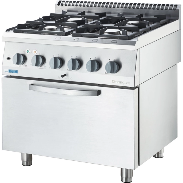 ECO gas stove with electric oven, 4-palnikowa, P 17+6.5 kW, U G20
