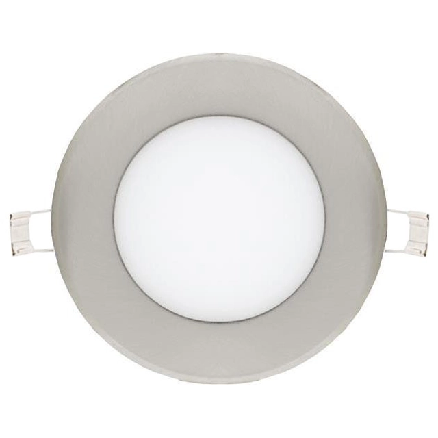 Ecolite LED-WSL-6W/41/CHR Chrome κυκλικό ενσωματωμένο πάνελ LED 120mm 6W ημέρα λευκό