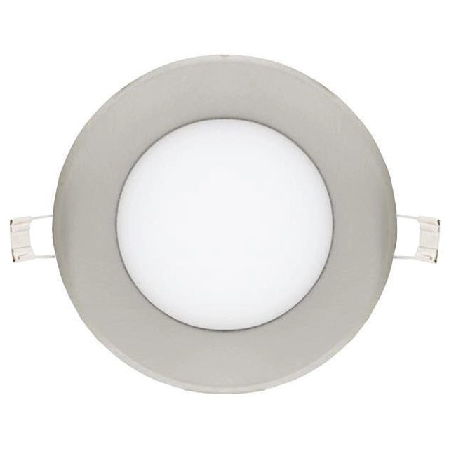 Ecolite LED-WSL-6W/41/CHR Painel de LED circular cromado embutido 120mm 6W dia branco