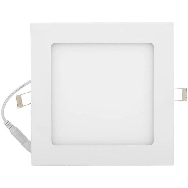 Ecolite LED-WSQ-12W/4100/NOUZ Baltas įmontuotas LED skydelis 175x175mm 12W diena baltas su avariniu moduliu