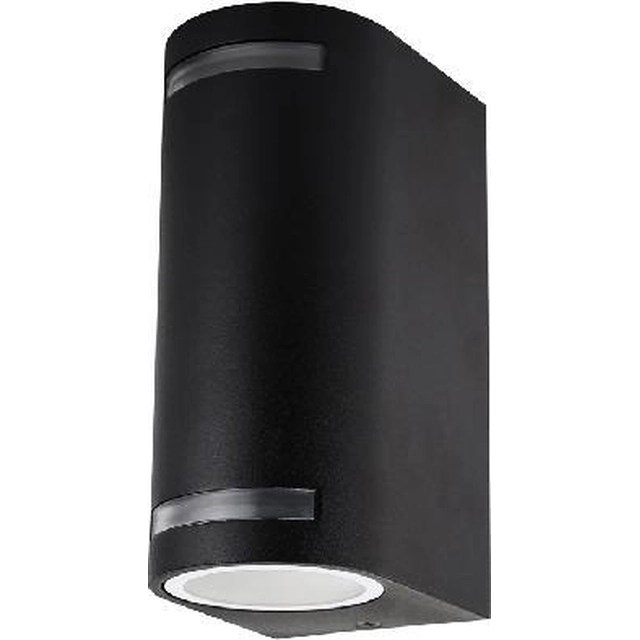 Ecolite Z37AW-2/CR Čierne vonkajšie zaoblené nástenné osvetlenie 10W denná biela