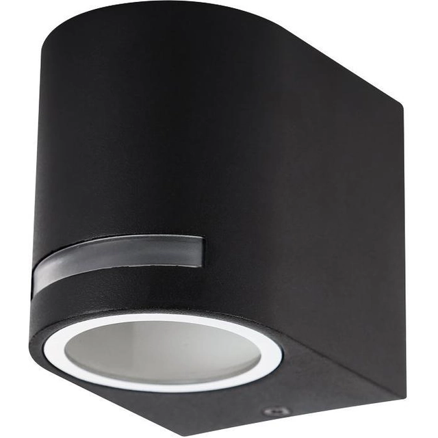 Ecolite Z37AW-CR Black Outdoor Small Rounded Wall Light 10W Day White