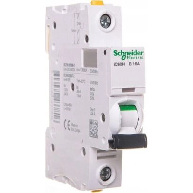 Schneider Electric Wyłącznik nadprądowy 1P B 16A 10kA AC iC60H-B16 (A9F06116)